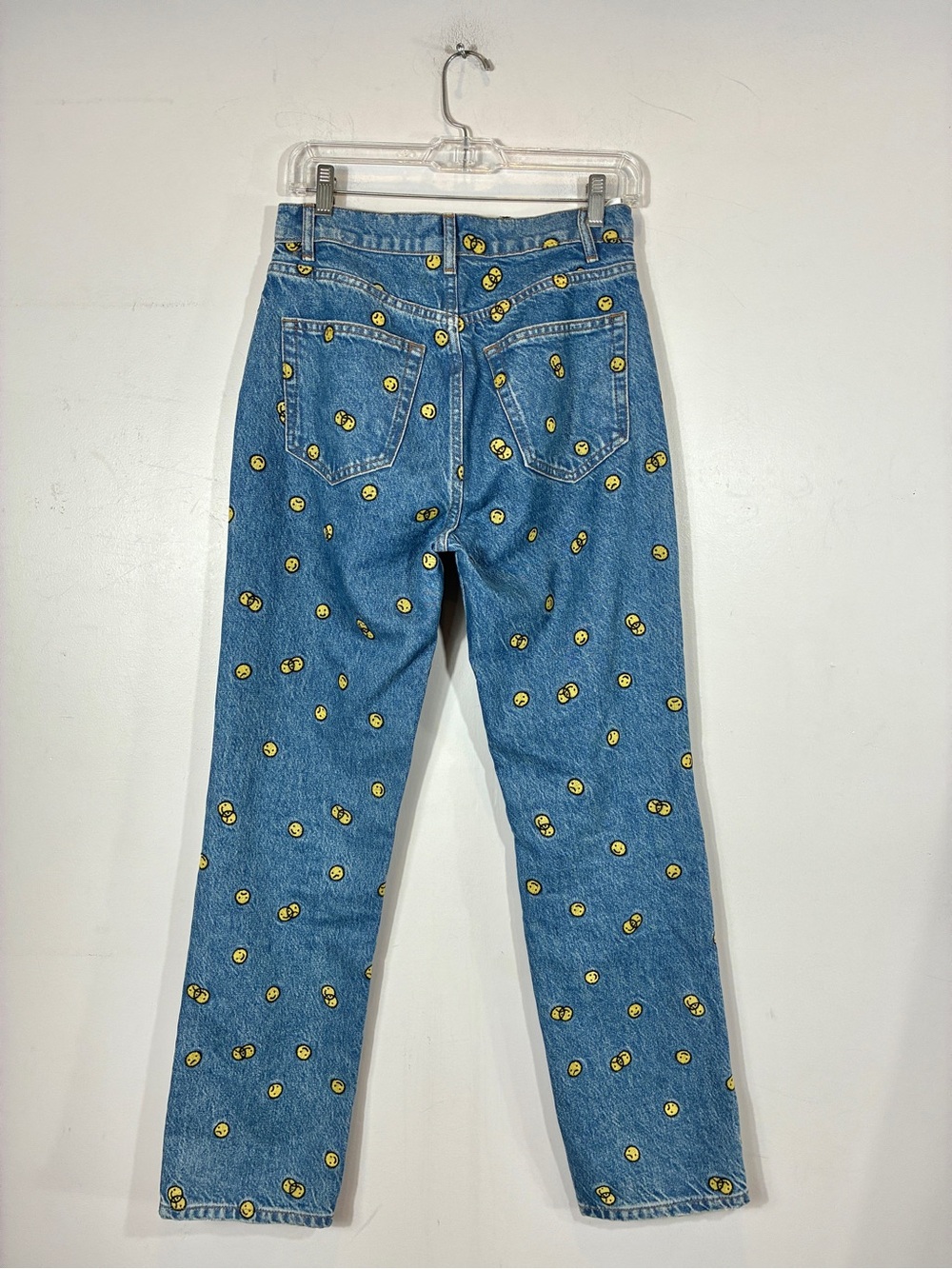 Reformation Mixed Emotions High Rise Straight Jeans Smiley Face Size 4 - Picture 3 of 9
